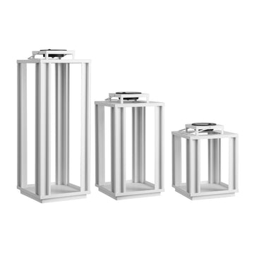 Leland Modern Industrial Integrated Indoor/Outdoor LED Solar Powered Lanterns